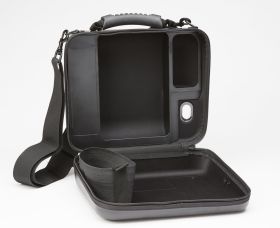 AED PRO MOLDED VINYL CARRY CASE WITH SPARE BATTERY COMPARTMENT-OPEN