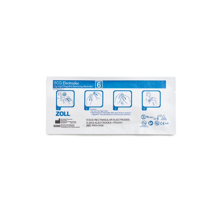 ECG Rectangular Electrodes, 2X3 Strip Per Pouch/600 Per Case - ZOLL