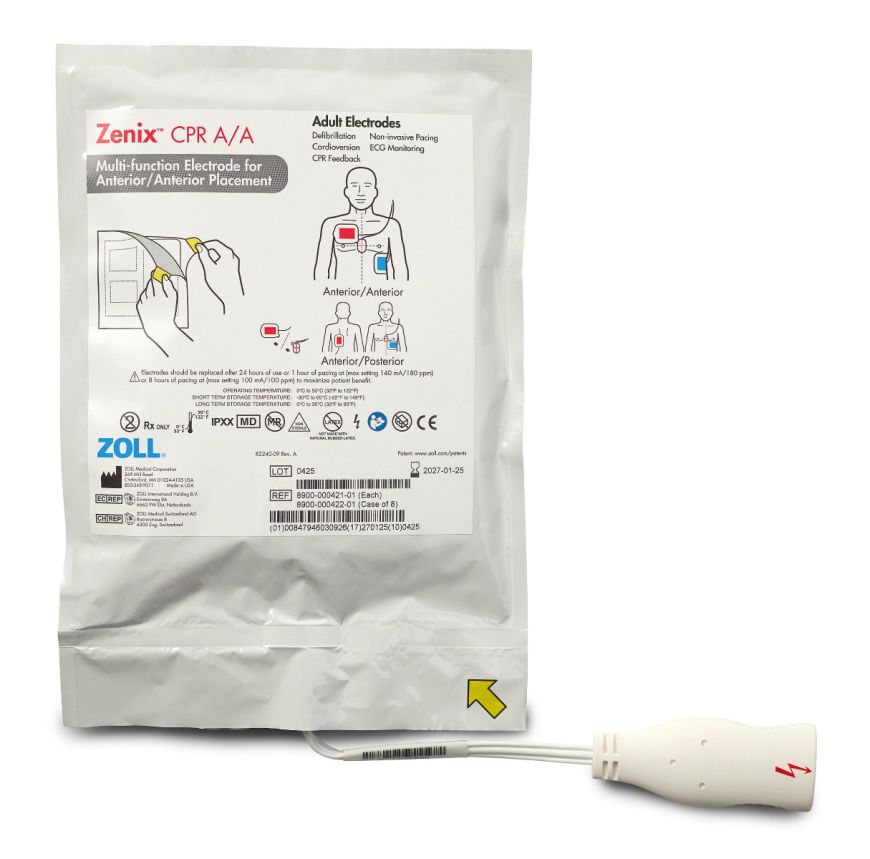 サチあれ Zenix CPR AA Electrode, Box of 8 - ZOLL